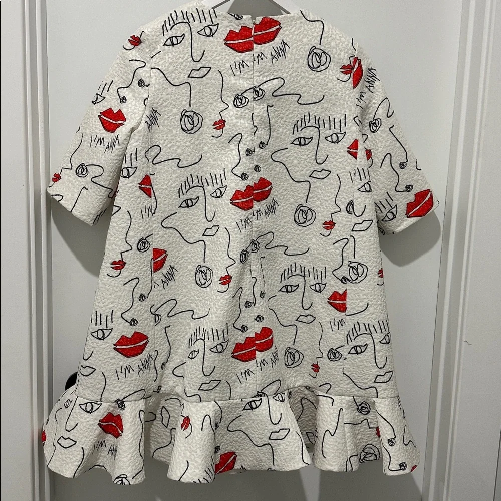 MANUA MANADO ABSTRACT DRESS WITH RUFFLE HEM - Picture 7 of 16